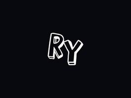 letra ry logo icono, único ry logo letra diseño vector