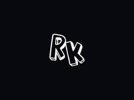 letra rk logo icono, único rk logo letra diseño vector