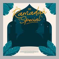 Ramadan social media square banner template vector