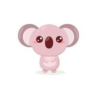 koala-cute character on white background vector