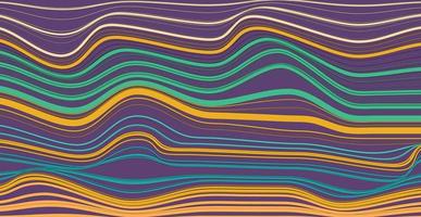groovy hippy 70s abstraact striped line background vector