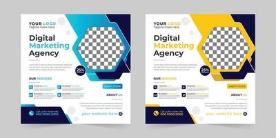 Modern Business social media post, Digital marketing agency Corporate banner promotion ads sales and discount banner vector template design