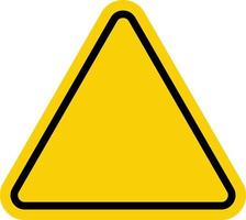 Warning sign yellow triangle with empty space inside. Attention. Danger zone. Another danger. vector