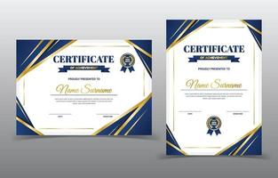 plantilla de diseño de certificado profesional vector