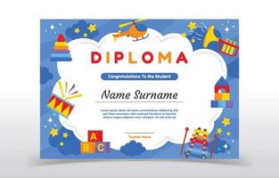 Certificate Template For Children vector