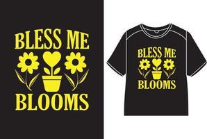Bless me blooms T-Shirt Design vector
