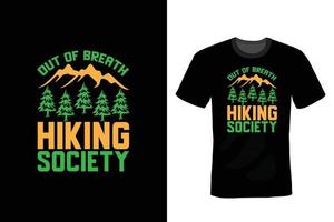 Hiking T shirt design, vintage, typography vector