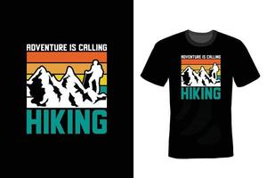Hiking T shirt design, vintage, typography vector