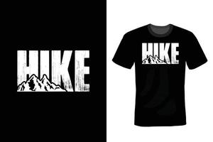 Hiking T shirt design, vintage, typography vector