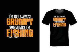 Fishing T shirt design, vintage, typography vector