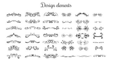 set of decorative elements for a design vector