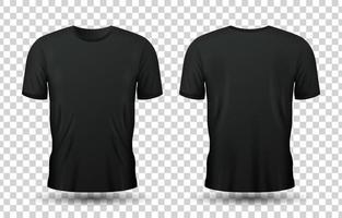 3d t camisa negro modelo burlarse de arriba vector