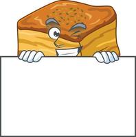 A cartoon character of baklava vector