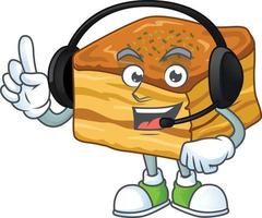 A cartoon character of baklava vector