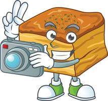 A cartoon character of baklava vector
