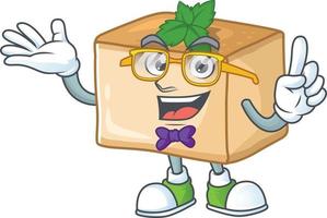 A cartoon character of basbousa vector