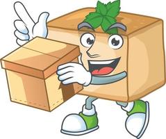 A cartoon character of basbousa vector