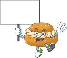 A cartoon character of semla vector