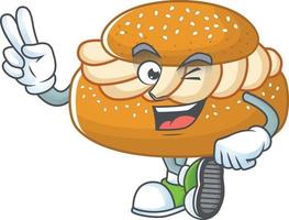 A cartoon character of semla vector