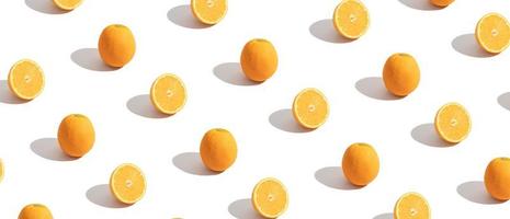Banner with orange pattern isolated on white. Abstract summer background photo