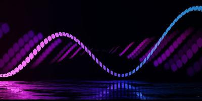 3d render,abstract wave technology background with blue and pink light .colorful fantastic background with curvy shape glowing photo