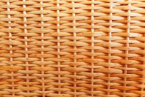 Texture of handmade wicker furniture, products and souvenirs at the street craft market. photo