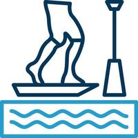 Standup Paddleboarding Vector Icon Design