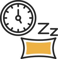 diseño de icono de vector de tiempo de dormir