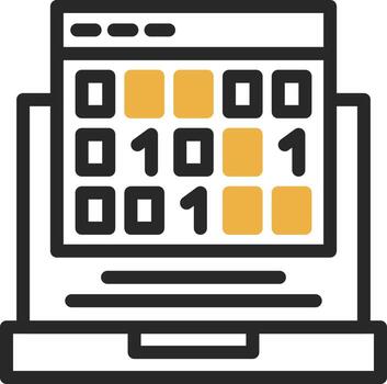 diseño de icono de vector de código binario