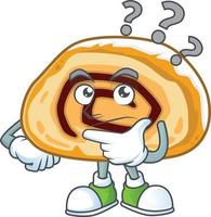 A cartoon character of swiss roll vector