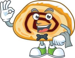 A cartoon character of swiss roll vector