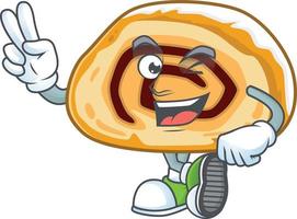 A cartoon character of swiss roll vector