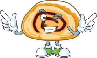 A cartoon character of swiss roll vector