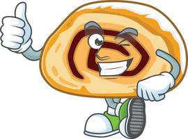 A cartoon character of swiss roll vector