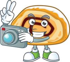 A cartoon character of swiss roll vector