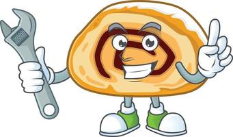 A cartoon character of swiss roll vector