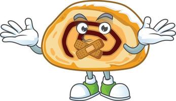 A cartoon character of swiss roll vector