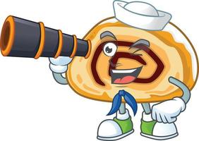 A cartoon character of swiss roll vector