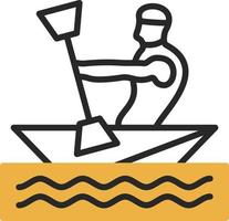 Kayaking Vector Icon Design