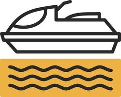 Jet Skiing Vector Icon Design