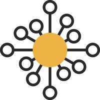 Biological Network Vector Icon Design