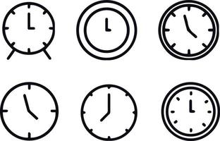 clock outline icon vector design