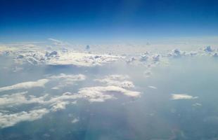 Blue sky with clouds background photo