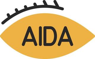 diseño de icono de vector de aida