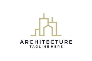 Construction architecture building logo design vector