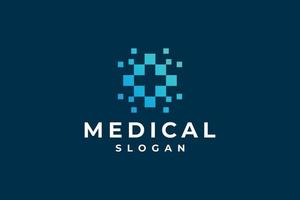 Modern elegant medical logo design vector