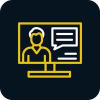 Online Consulting Vector Icon Design