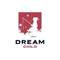 Kid Dream logo design template vector