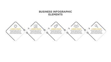 Infographics for business concept with icons and 5 options or steps. For content, diagram, flowchart, steps, parts, timeline infographics, workflow, chart. vector
