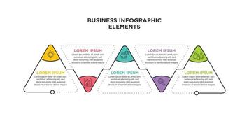 Infographics for business concept with icons and 5 options or steps. For content, diagram, flowchart, steps, parts, timeline infographics, workflow, chart. vector